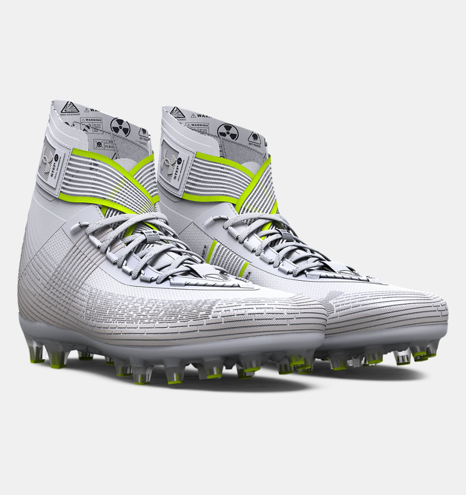 Details about   $130 NEW Under Armour UA Highlight MC Football Cleats Men 8-13 White 3020266-101 